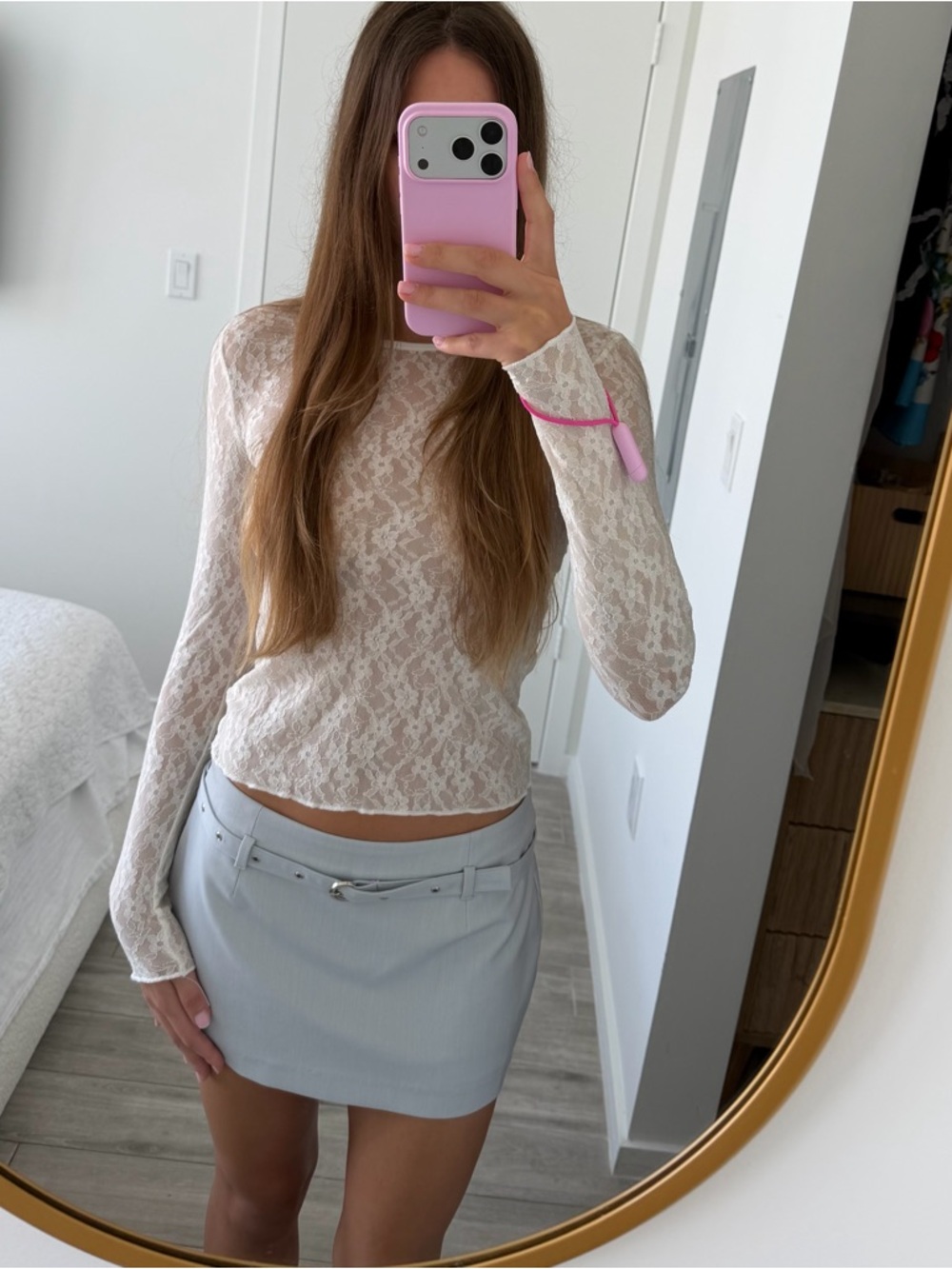 Aritzia Lace Long-Sleeve Top